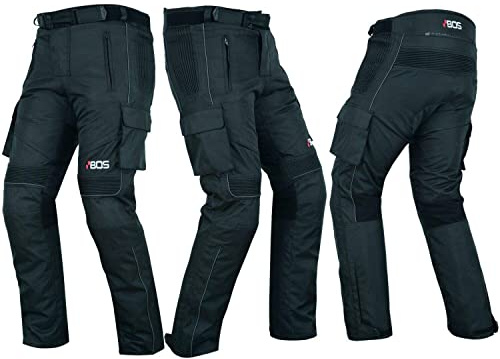 BOSmoto Motorradjacke mit Protektoren Motorrad Jacke Damen Textiljacke Moto, Tourer, Ganzjährig, Polyester (L, Hose)