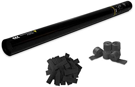 EUTOPICA Cañón Confeti + Serpentina Manual 80 cm (Negro) | 24/48H laborables | #DeLosBuenos