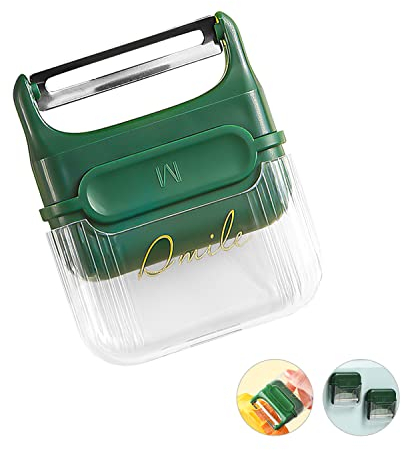 FORTSPANG Peeler Potato Peeler for Fruit and Vegetables - Double Edged / Pendulum Asparagus Peel for Cucumbers Carrots, Green