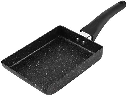 Cocoarm Padella Tamagoyaki, Padella per Frittate Giapponese, Padella Rettangolare, Padella per Uova Quadrata, Pentola Antiaderente con Manico in Plastica per Fornelli a Gas e Fornelli a