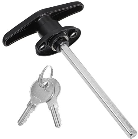 BESTonZON Maniglia T-handle Per Porta Garage Con Serratura e Chiavi Maniglia Ricambio Facile Da Installare Per Edifici Esterni Come e