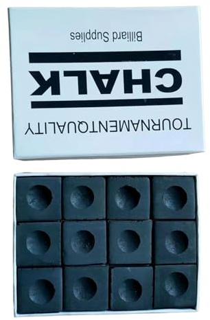 Oshhni 12 Uds Tiza para Taco de Billar Tizas de Billar Accesorios de Billar de Primera Calidad para Puntas de Taco de Billar para Uso en Torneos Bares Y Club, Negro