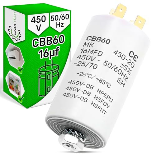 Condensateur 16µf CBB60 Capacité et Nominale Tension de 450V - ONIX TECH