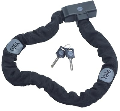 Yale Catena di sicurezza con chiave Serie Essential YCHK0/8/90/2 lunghezza 900mm, Lega di Zinco, Incluse 2 Chiavi, Testato con spray salino per 96 Ore, diverse opzioni di chiusura