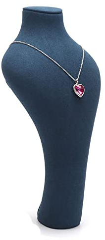 CVNIMV Espositore per Gioielli con Busto per Collana espositore per Gioielli - Collana in Velluto con Pendente a Catena per Busto di Gioielli espositore per Supporto per riporr