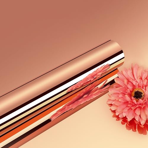 ReWallpaper Flexible Film Miroir Autocollant Or Champagne Papier Adhesif Miroir pour Meuble Armoire Frigo 4CMx3M Papier Peint Metallique Réfléchissant Miroirs Adhésif Mural Cuisine Amovible