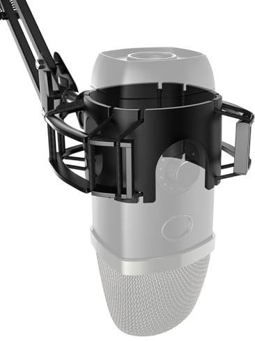 Etour Su misura per Blue Yeti X Shock Mount 2025 Upgrade Anti Vibrazione Sospensione Elastica Supporto per Ammortizzatore Clip Supporto Microfono con Adattatore a Vite