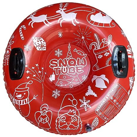 Tbest Tube à Neige Gonflable pour Enfants et Adultes avec Poignée – Tube de Luge d'hiver en PVC épais pour à Neige, Résistant au Froid de -25 °C, pour Le Ski et Les Loisirs en Plein Air