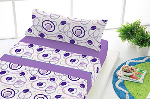 SABANALIA Sábanas Estampadas Dance Cama 180x200 50% Algodón 50% Poliéster