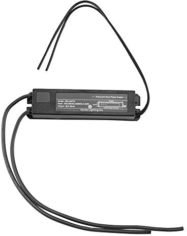 Estink Transformador Electrónico de Luz de Neón 3KV 30mA 5-25W, Negro, Salida 3KV 30mA, Longitud de Cable 10.5 Pulgadas, Montaje en Superficie, para Uso en Exterior