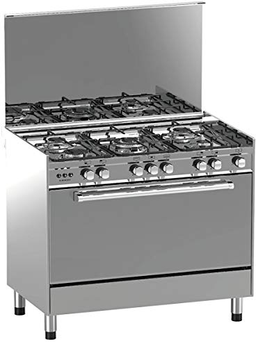 Cocina a Gas Jocel JFG5I007247, 5 quemadores, horno 130L, 90x60, Inox