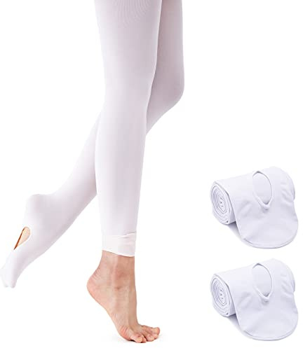 Monbessi Collant Danse Classique Fille Convertible pour Ballet Yoga Gymnastique Enfants Femmes Adulte