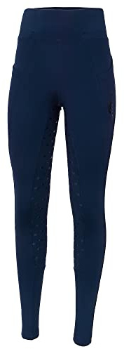 Start KnowsleyFullGrip Reitleggings Damen Winter mit Silikon-Vollbesatz, Reitleggings Kinder Mädchen Winter (Dunkelblau, 146)