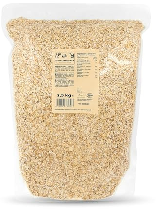 KoRo - Fiocchi d'avena piccoli bio | 4 x 2,5 kg - Fiocchi d'avena extra delicati - Qualità 100% biologica - Da avere sempre in dispensa - Ricco di fibre