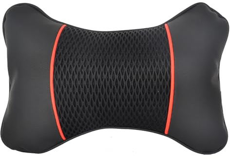 Cuscino Poggiatesta Auto, Auto Poggiatesta PU, Comodo Cuscino il collo Dell'auto 28x18 cm, Cuscino Da Viaggio Per Il Supporto Del Collo Poggiatesta Auto Per Viaggi Ufficio Guida Auto Accessori