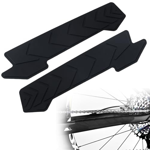 RICKMASK 2 Piezas Protector de Cadena de Bicicleta,Protector de Cadena de Marco,MTB de Silicona para Marco de Cadena Protege el Marco de tu Bicicleta,Accesorios de Ciclismo para MTB