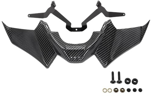 Motocicleta Deporte Downforce Desnudo Alerones Delanteros aerodinámico ala Deflector Extensión Carenado Carenados para Yamaha Nuevo MT-07 2021 2022 2023 MT07 21-23 (Carbono Texturizado)