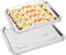 Trendecor Servierplatte 2 teiliges Set Edelstahl Servierteller Rechteckig Kellnertablett Serviertablett Groß für Buffets, Sushi, Kuchen, Vorspeisen zu Hause/im Restaurant, 32 x 22cm+36 x 27cm