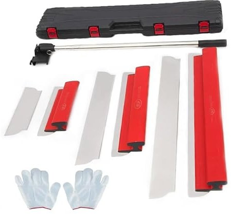 Drywall Skimming Blade Set with Extension Handle – (300mm+500mm+800mm) Speed Skim Plastering Tools, Multiple Applications Drywall Spatula Set with Replaceable Blades for Sheetrock Gyprock Wall-Board