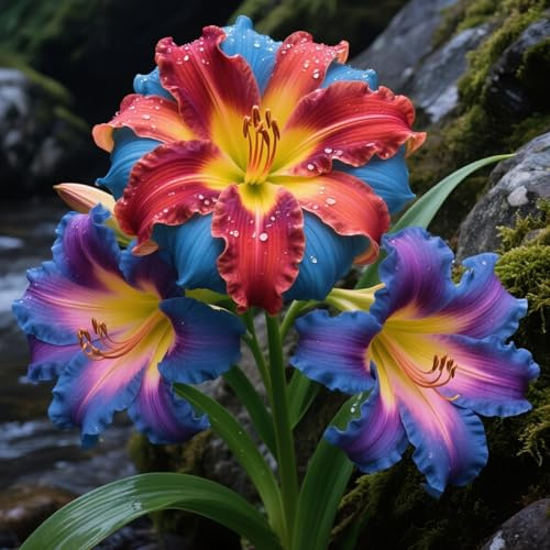 Hemerocallis con floración abundante, perfecto para paisajismo-5Bulbos-C