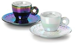 illy Collection 25568 Set di 2 Tazze da Espresso Art Collection John Armlender, Tazzine + Piattini Numerati e Firmati