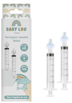 Siringhe nasali per neonato | Set da 2 siringhe | Pulizia del naso & irrigazione nasale | Riutilizzabili e senza Bisfenolo A | A partire da 4 mesi