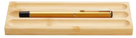 NBEADS 3-Slot Wood Pen Holder, 180x69x12mm Rectangle Wave Horizontal Pen Tray Wooden Desk Organizer for Office School Home Desktop Accessories, BurlyWood