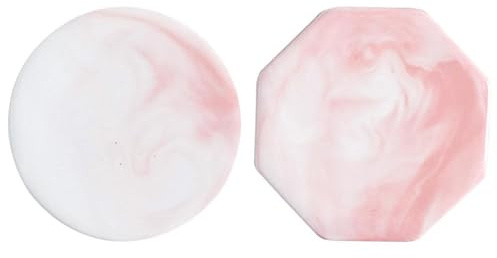 FRCOLOR 2 Pièces Plaque de Cire à Cacheter et Isolation Thermique Résistante la Chaleur en Céramique Motif Marbré pour Support de Tampon de Cire pour Scellage et Artisanat