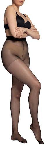 Ulla Popken Strumpfhose, 1er Helanca Femme Collants, Noir (Schwarz 10), 62-64