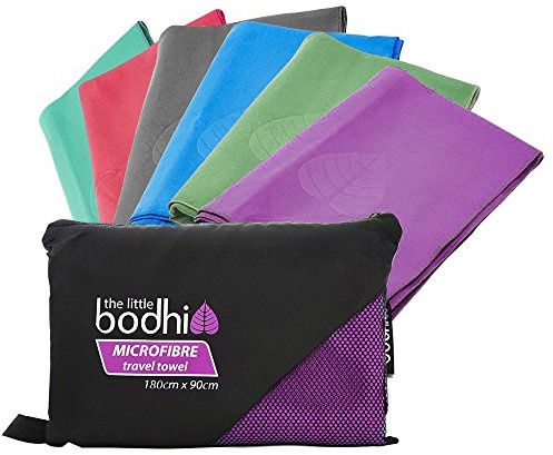 The Little Bodhi Microfibre Travel Towel - 180x90cm Purple