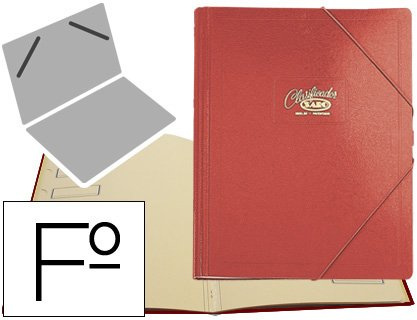 Saro 30-R - Carpeta clasificador, color rojo