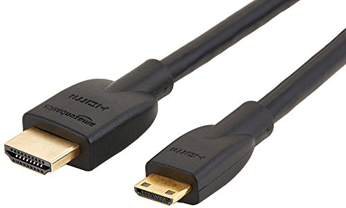 Amazon Basics Câble mini HDMI (source) vers HDMI (écran) haute vitesse, 1.8 m, noir