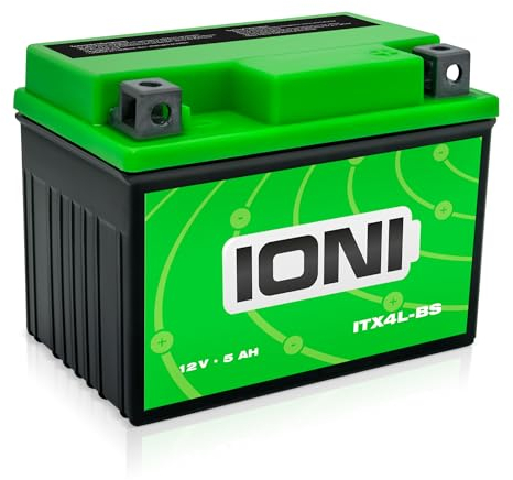 IONI ITX4L-BS / SLA4L-BS 12V 5Ah batteria AGM compatibile con YB4L-B / YTX4L-BS sigillato/manutenzione libera scooter batteria adatta per il 99% di tutti gli scooter