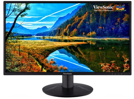 ViewSonic VA2418-SH 24-inch IPS Full HD Ergonomic Monitor with VGA, HDMI, Eye Care for Work and Study at Home, Black