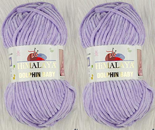 Himalaya Dolphin Baby Yarn Knitting Yarn 2 Skeins 264 Yards 2x100gram Super Bulky Baby Blanket Yarn (80305)