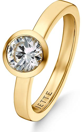 JETTE Damen-Damenring 1 Farbstein 55, Gelbgold 32004875