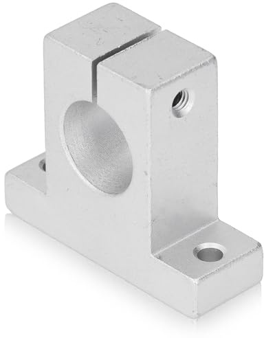 Soporte de Riel Lineal SK25, 4 Uds., Soporte de Riel de Movimiento Lineal, Kit de Soporte de Riel de Varilla de Sujeción de Aleación de Aluminio Vertical para Eje de Varilla de 25mm