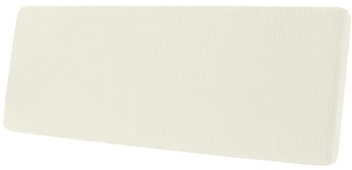 SYLC Sofa Sitzkissenbezug, Sofa Sitzkissenbezug Stretch, Elastischer Kissenbezüge, Husse Überzug Bezug Für Sofa Sitzkissen, rutschfest Stoff Tartan (Elfenbein,Großer 4-Sitzer)