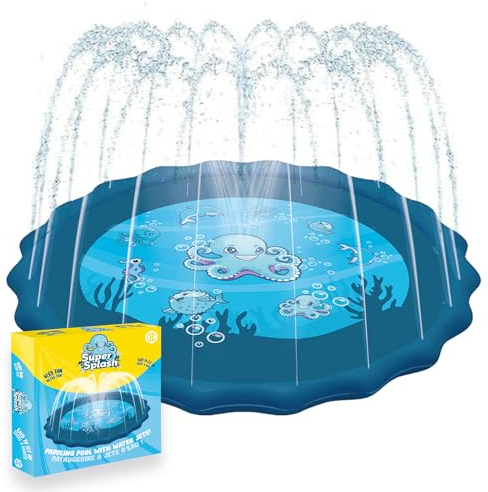 Super Splash® | Juego de Agua para Niños | Piscina con Chorros de Agua | Juguete para Ninos al Aire Libre | Fácil Instalación | Riego Automático | Diversión en Familia | OriginalCorner®