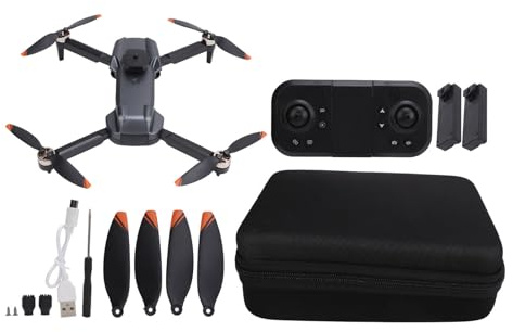 Multifunktionell hopfällbar drönare med 8K Dual Camera LED-lampor, 6-kanals gyroskopkontroll, hinder undvikande, borstlös motor, för vuxna, barn