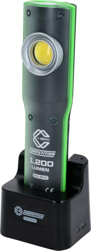 COMPETITION 512.4510 LED-arbet, dimbar, 1 200 lumen, med laddningsstation (drivs av KS TOOLS)