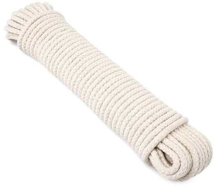 10M Heavy Duty Braided Cotton Washing Line - Weatherproof Outdoor Clothes Rope for Garden & Camping, UV Drying Laundry Line with High Tensile Strength, Multipurpose Craft Rope