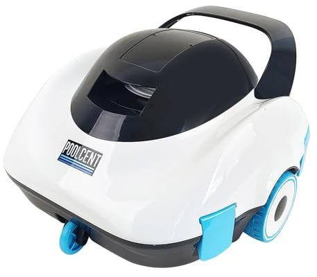 Poolcent robotrengörare, trådlös pooldammsugare med 19 GPM kraftfull sugning, 2 H körtid och 3 H snabbladdning, dubbla filter, självparkering, för pooler ovan mark och i marken upp till 870 kvm
