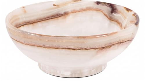 Marmor fruktskål för köksbänk, 25 cm dekorativ frukthållare