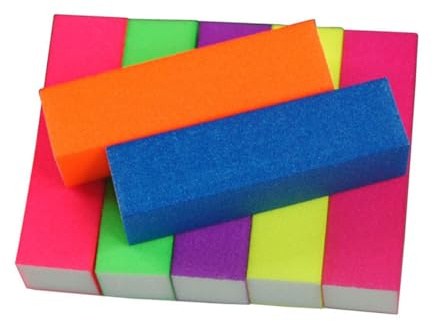 HONITANO 10 piezas Bloques Pulidores de Esponja para Uñas de Manicura y Pedicura Suave Diseño Ligero y Lavable Uso Profesional y Doméstico para Dedos y Pies Colores Color Color Aleatorio