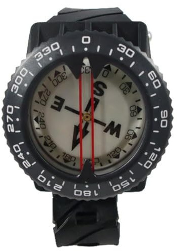 Scuba Choice Diving Deluxe Wrist Compass – 2.3” Display, Accurate Underwater Navigation, 15” Strap, Depth Rated 80m, 25° Tilt, Durable -5°C to 55°C, Made in Taiwan