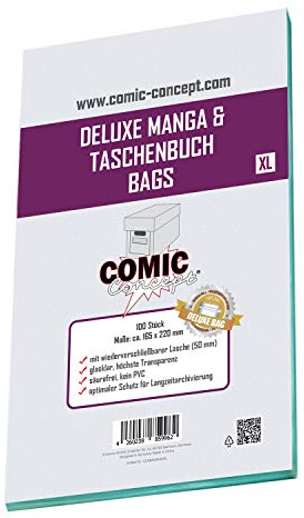Comic Concept Deluxe Manga Bags XL (165 x 220 mm) mit Lasche