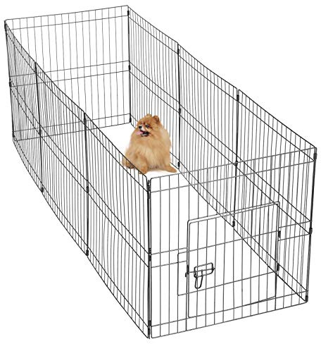 Yaheetech 24 Panel Puppy Playpen Dog Pen Pet Playpen for Small Animals/Cat/Rabbit/Duck Exercise Fence Indoor/Outdoor 61cm High