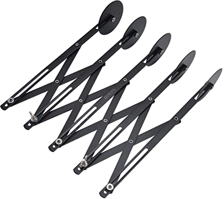 Cortador de repostería, cuchillo para masa, rebanador de Pizza de acero inoxidable, cortador de rodillo de Pizza extensible, divisor de galletas para el hogar, cocina, uso para hornear(5 ruedas)