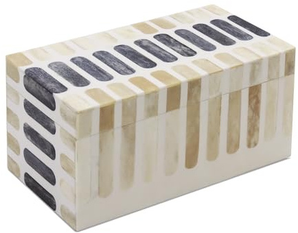 Handicrafts Home Decorative Organizer Box 10x5 – Large Keepsake Box with Lid, Modern Decorative Storage Box, Bohemian Coffee Table Décor, Jewelry & Memory Box, Decorative Accent Box for Home Décor